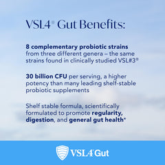 VSL4 Gut Daily Probiotics delayed-release capsule ensures robust gut transit.