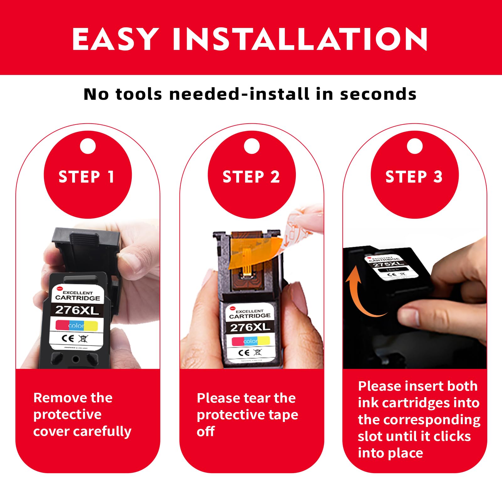 V-Surink color cartridge provides strong color for photos.