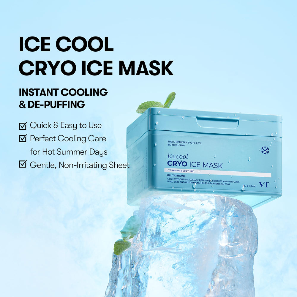 VT COSMETICS Cryo Ice Cool Mask sheet shown outside the box for daily use.