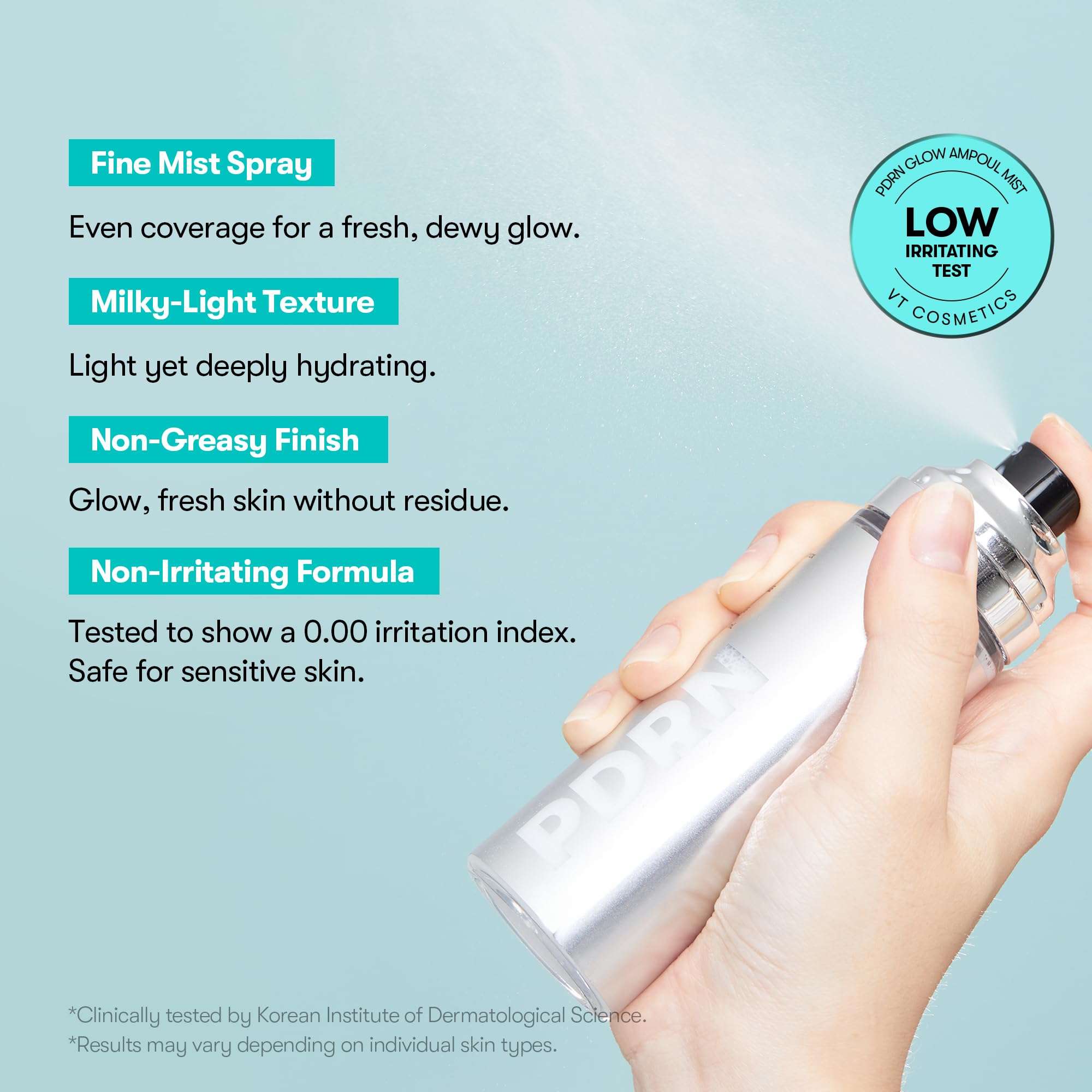 VT COSMETICS Feather-light spray absorbs quickly on all skin types