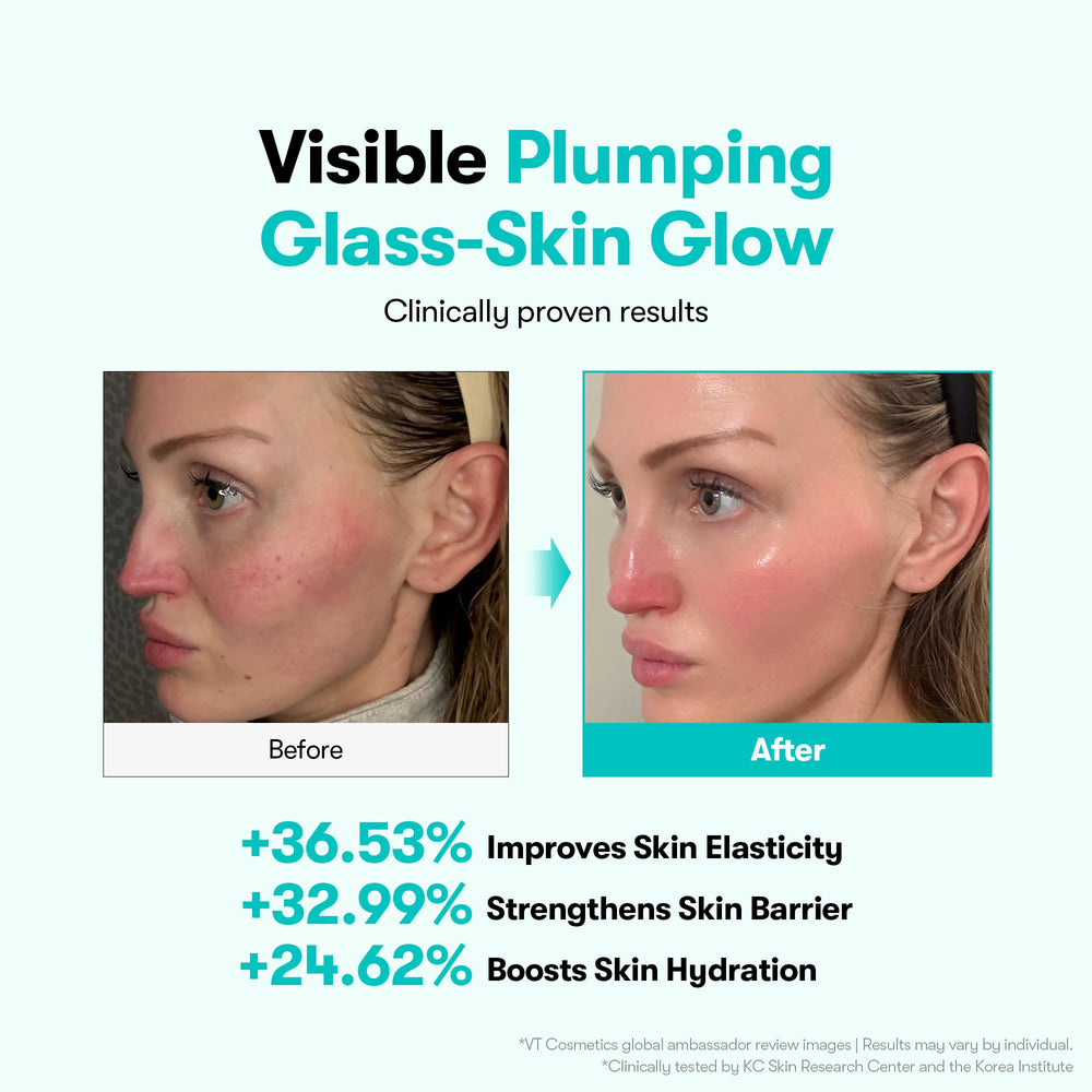 VT COSMETICS PDRN 100 Essence applying serum on hand to test texture
