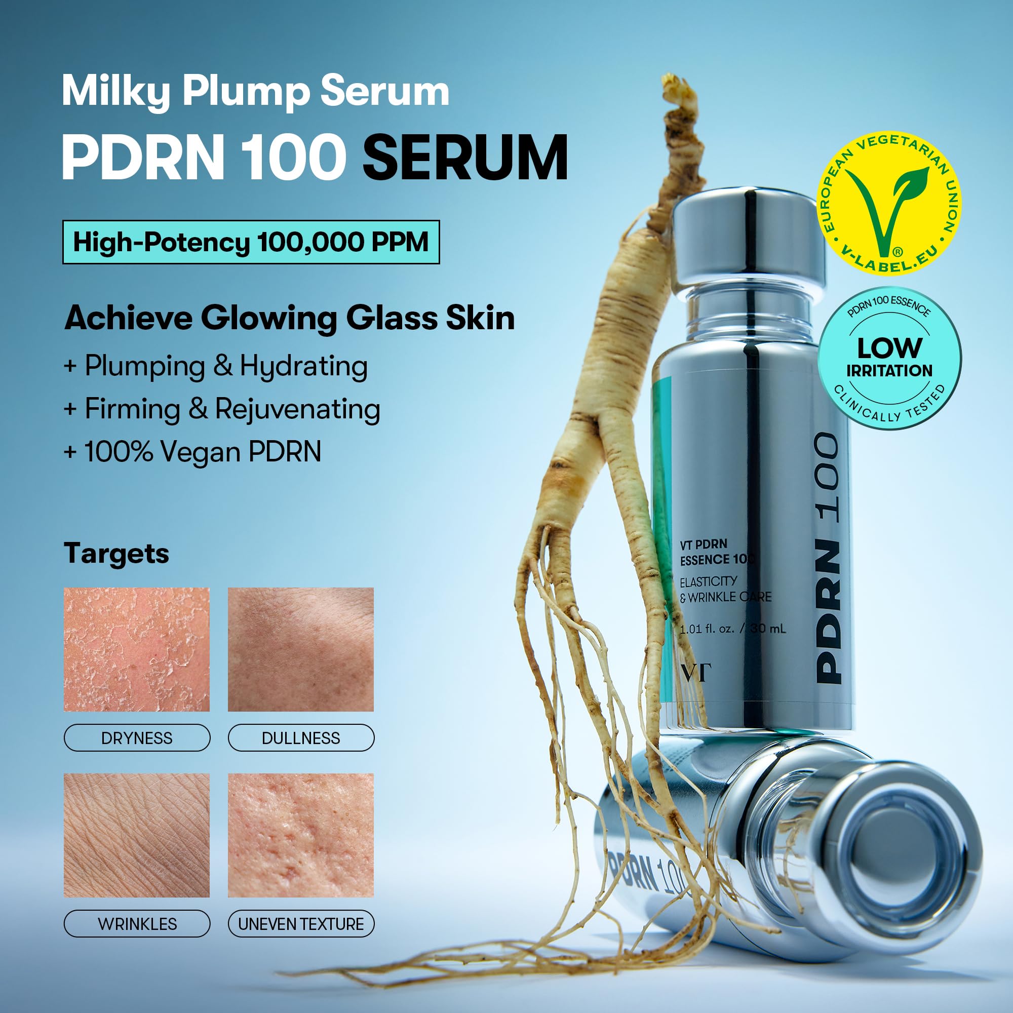 VT COSMETICS PDRN 100 Essence milky texture ready to hydrate