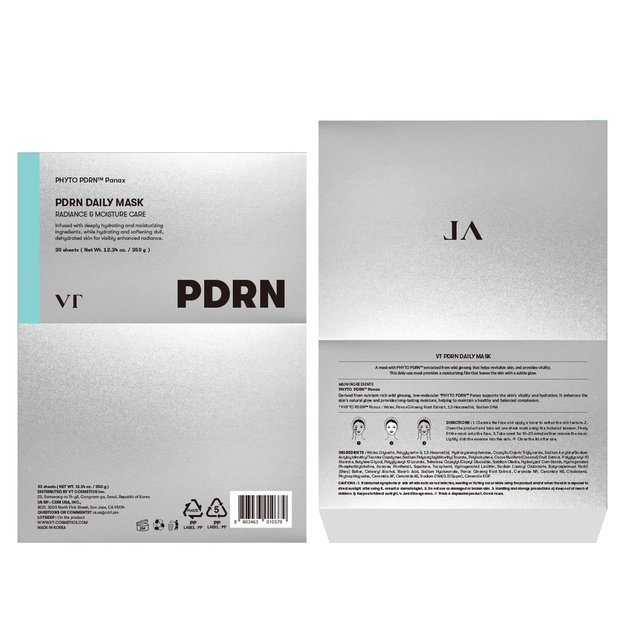 VT COSMETICS PDRN Daily Mask ideal for busy mornings and on-the-go skin care