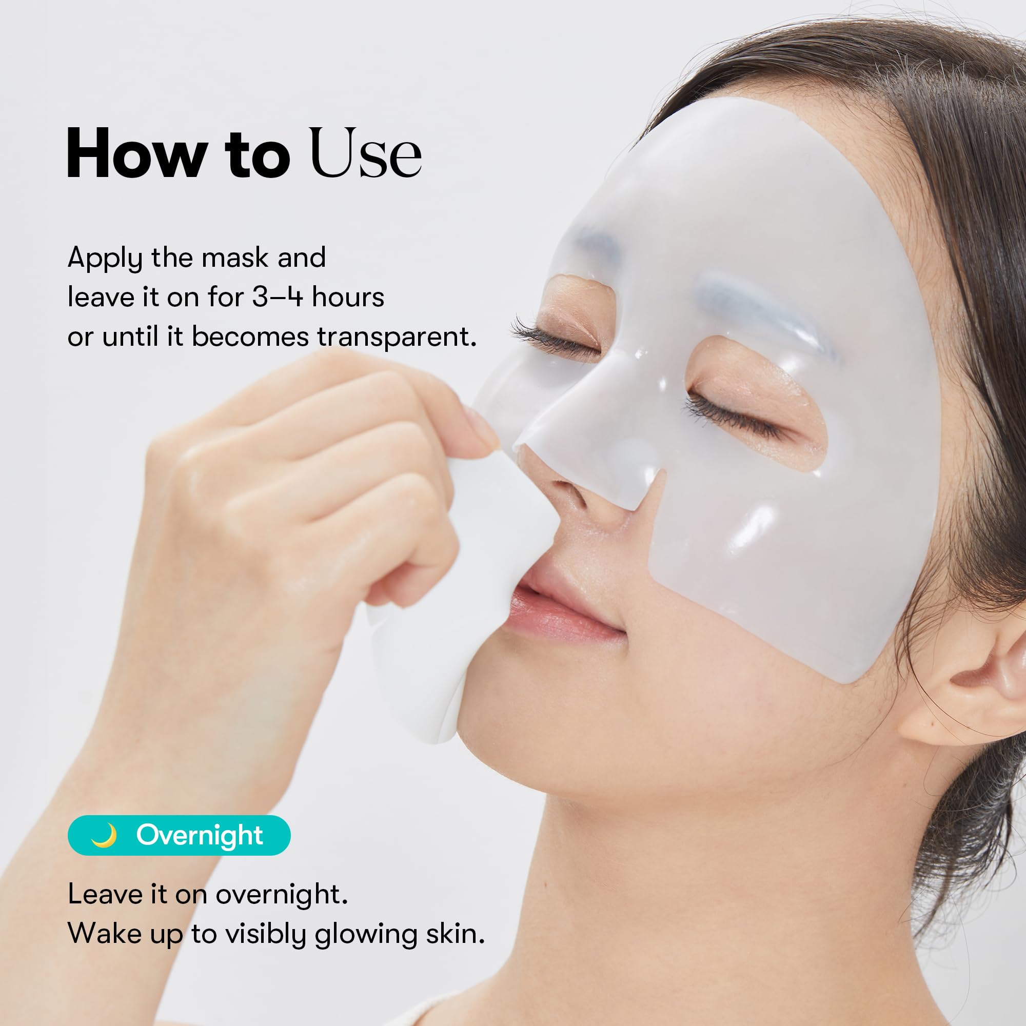 Close‑up of hydrogel texture from VT COSMETICS PDRN mask.