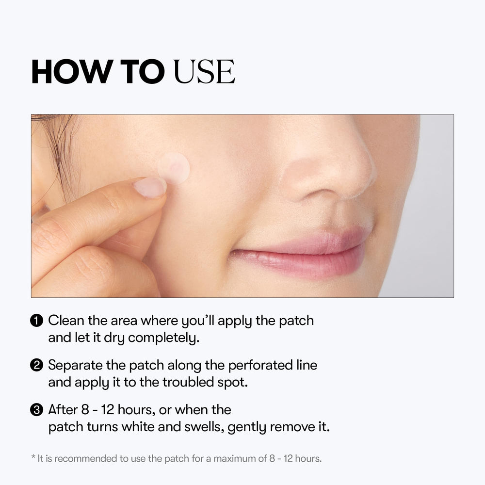 VT COSMETICS Pro Cica Pimple Patches day night use supports isolated blemishes throughout the day.
