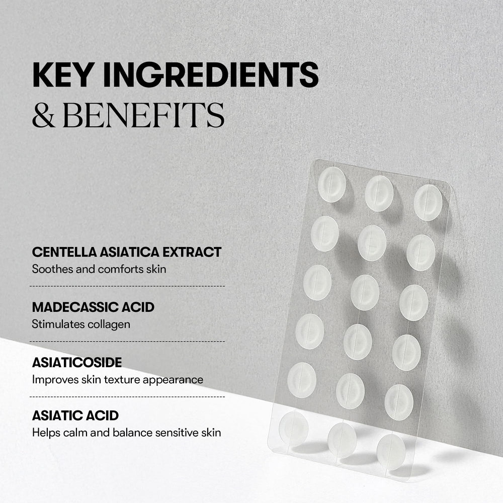 VT COSMETICS Pro Cica Pimple Patches ultra-thin adhesion keeps patches secure against dust.