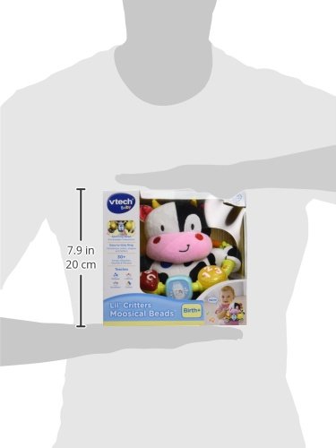 Spinable square bead and light-up feature for fine motor practice.