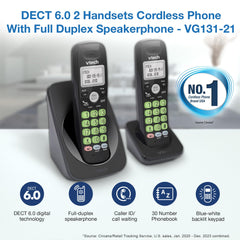 VTech VG131-21 DECT 6.0 technology delivers clear private conversations.