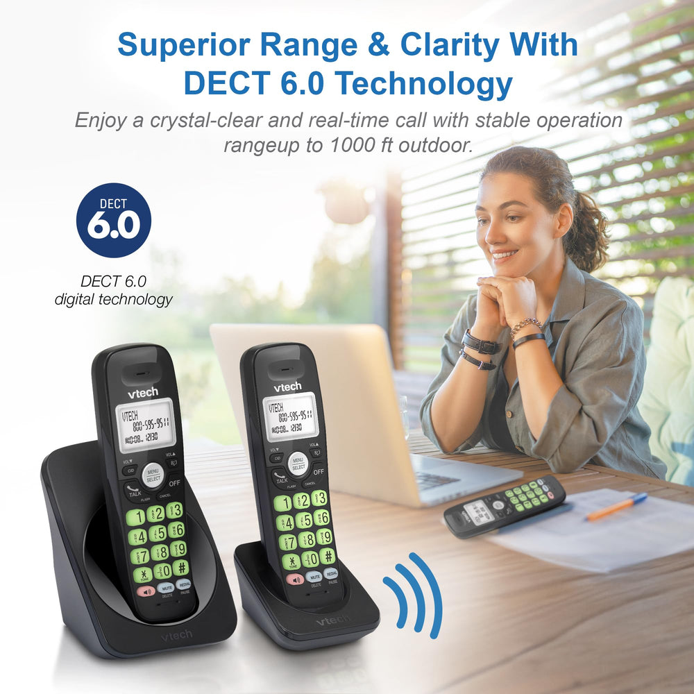 VTech VG131-21 full-duplex speakerphone enables simultaneous talk and listen.