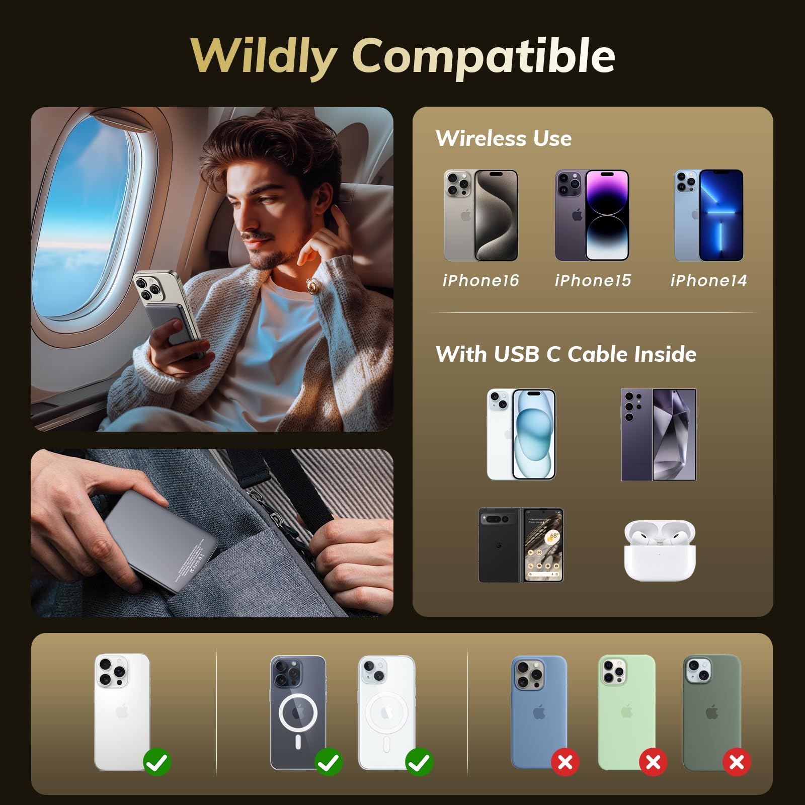 VTIAEK air travel approved design with safety protections for flights.
