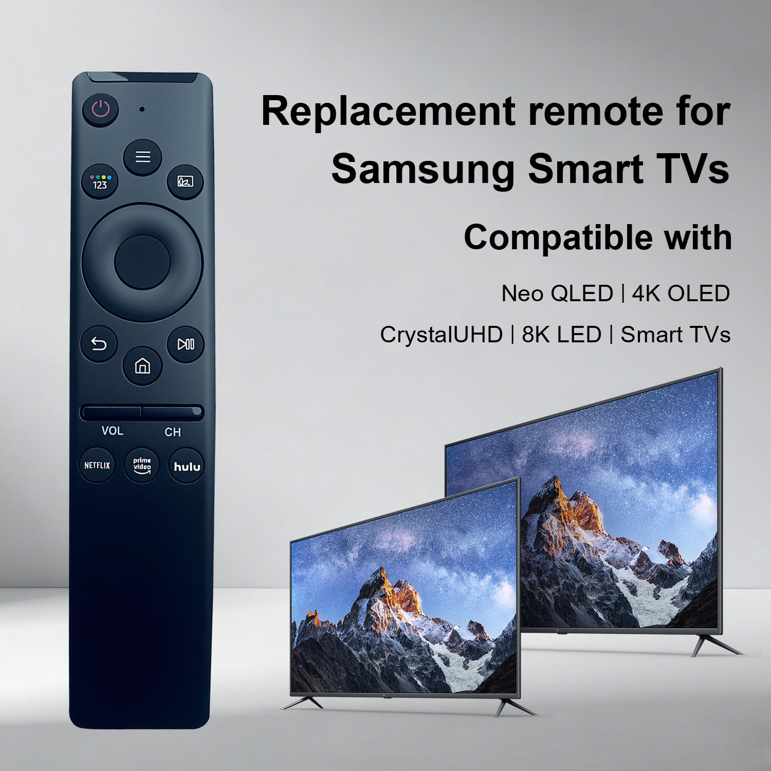 VTINVAN Samsung remote 3-pack plug-and-play view emphasizes immediate usability.