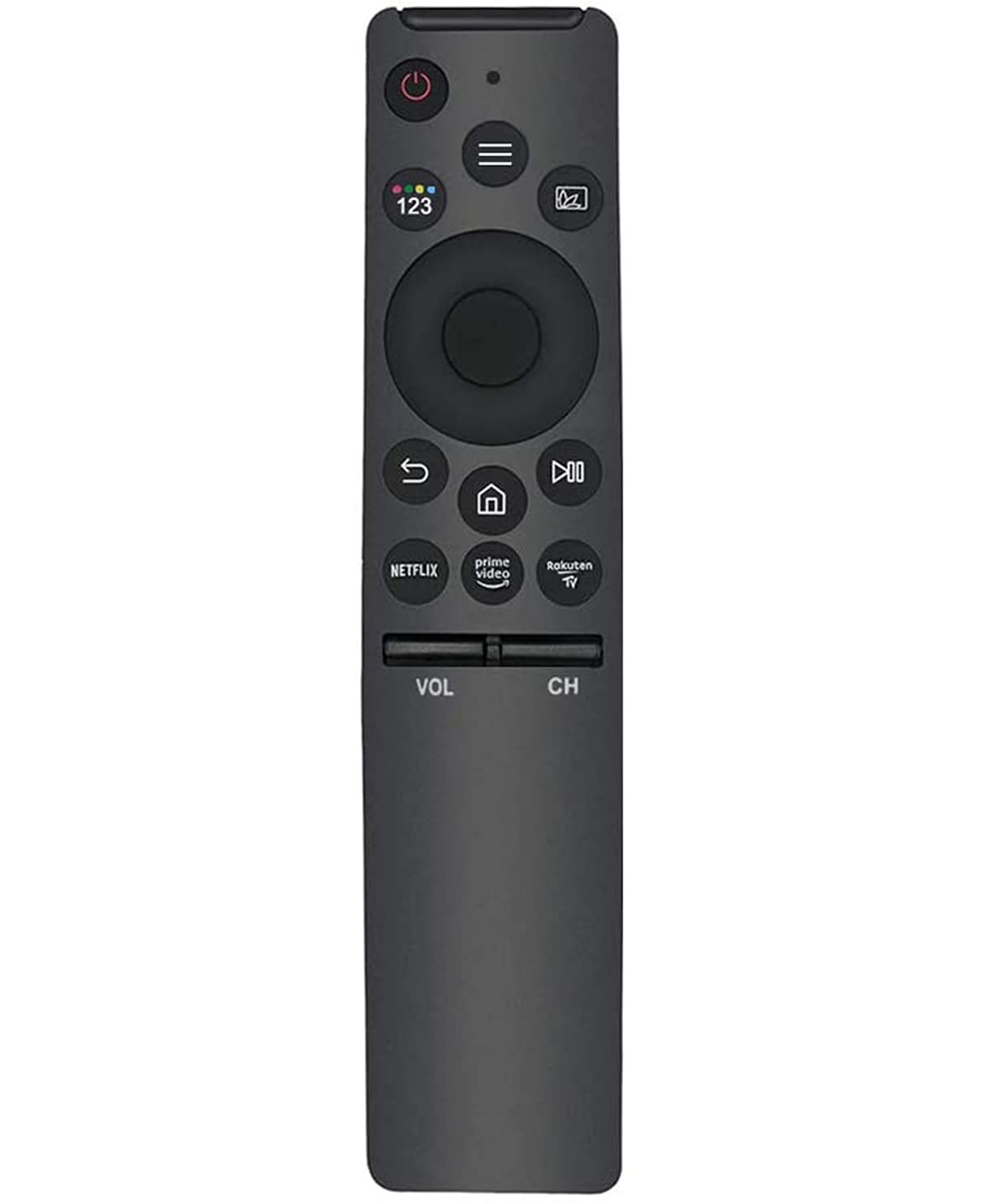 vtinvan Samsung TV remote front view showing universal compatibility and simple control.