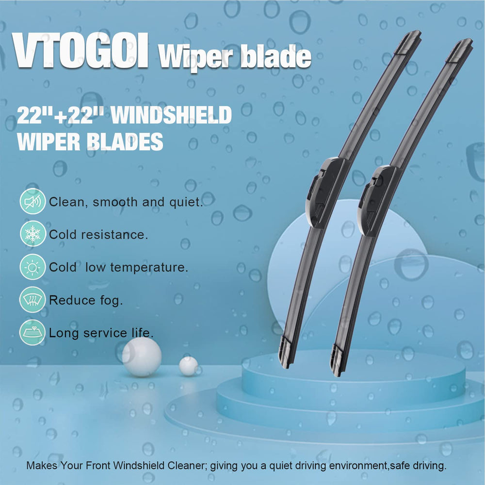 VTOGOI natural rubber blade close-up showing smooth wipe and durability