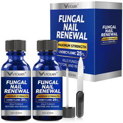 VTROUY toenail fungus treatment extra-strength two-bottle set supports renewed nail health.