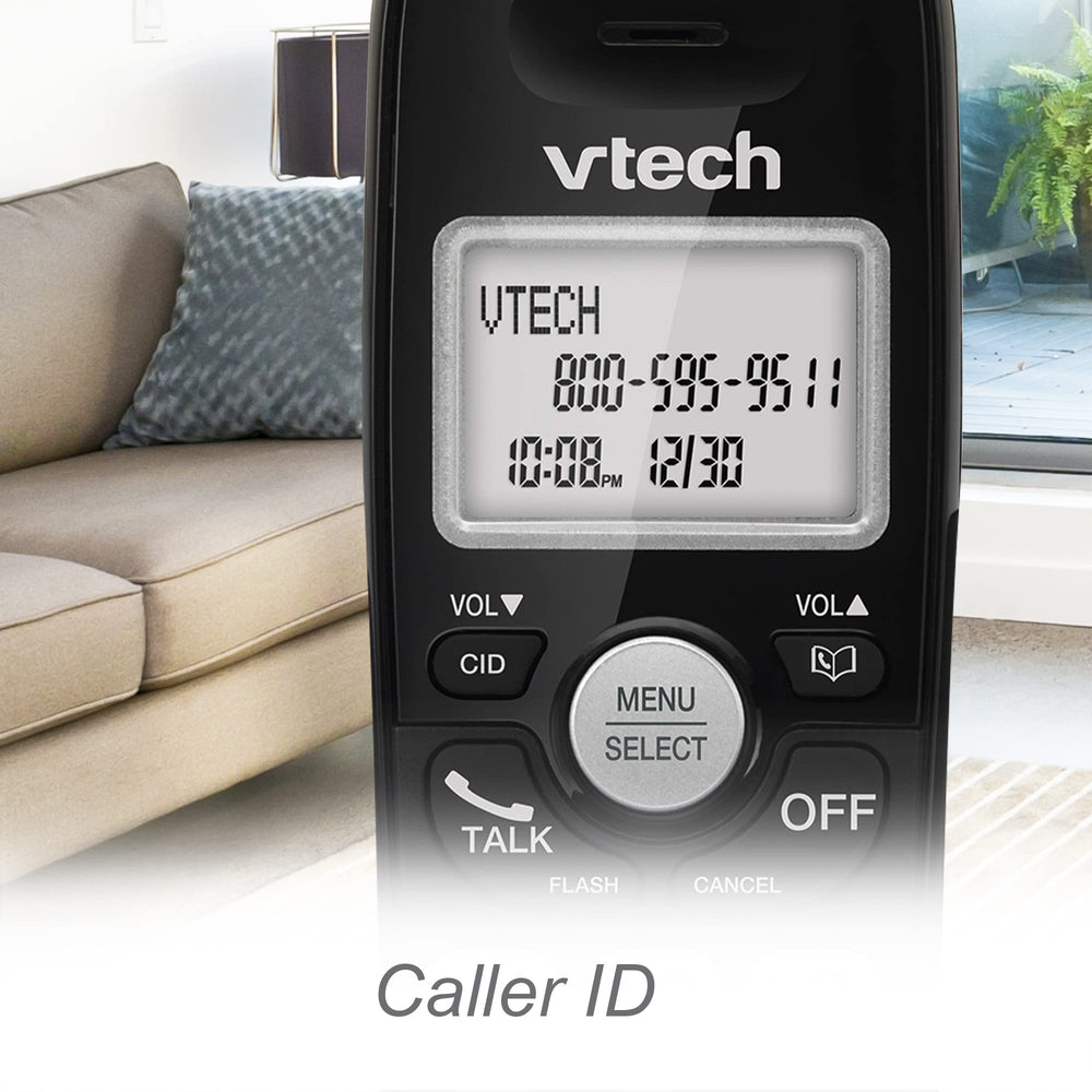 Caller ID display showing name and number at a glance