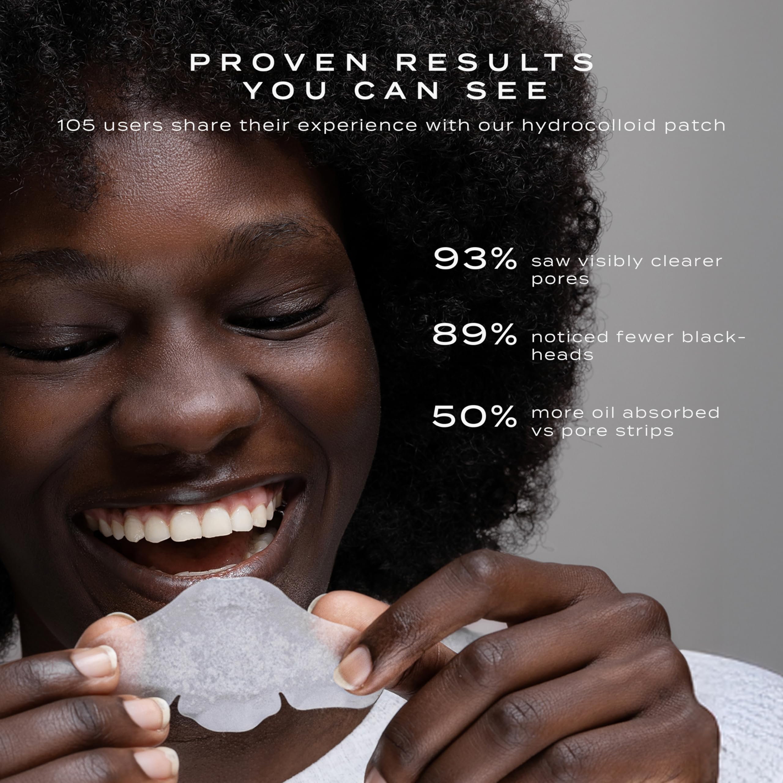 Vue Nose Patches absorb sebum and dirt for a cleaner look.