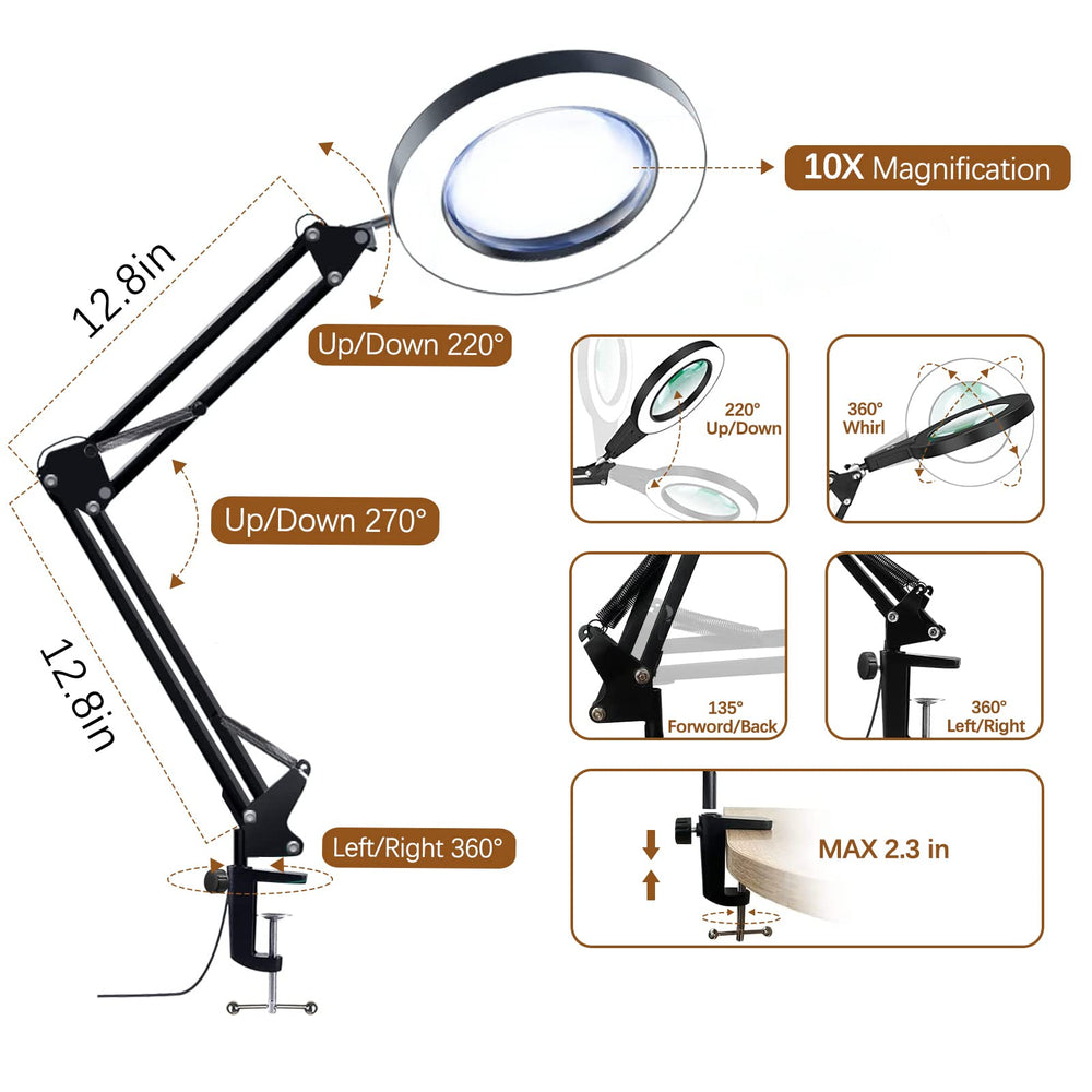 Bottom clamp installs easily on a workbench up to 2.3 inches thick.