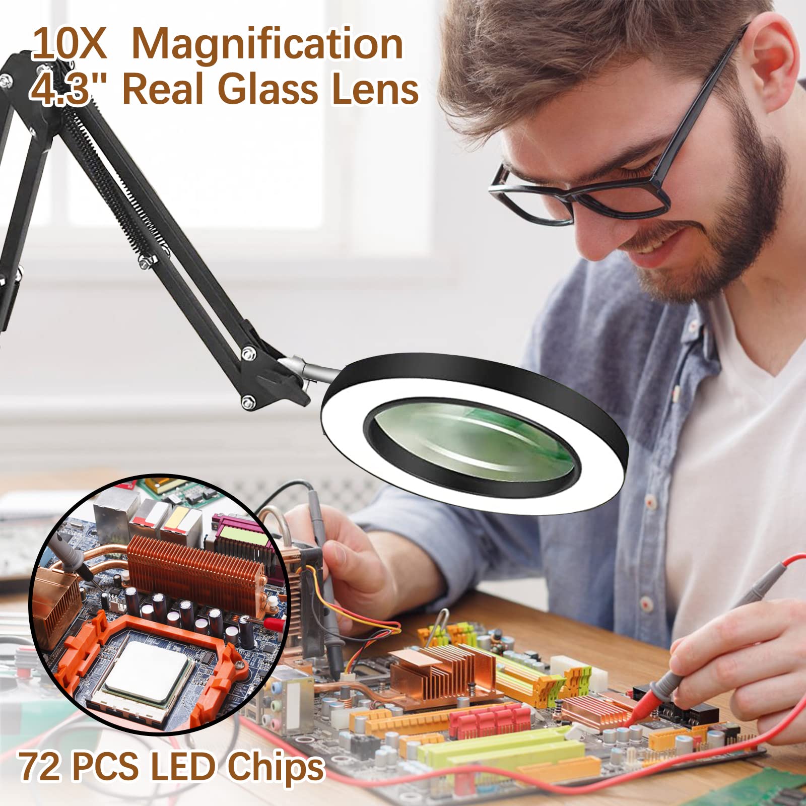 Soft, uniform light supports eye comfort during detailed tasks.
