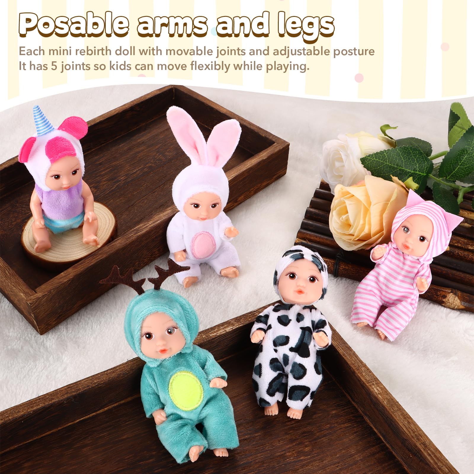 Vueos mini doll in bear outfit for cozy stories