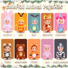 Vueos mini doll in rabbit outfit encourages role play