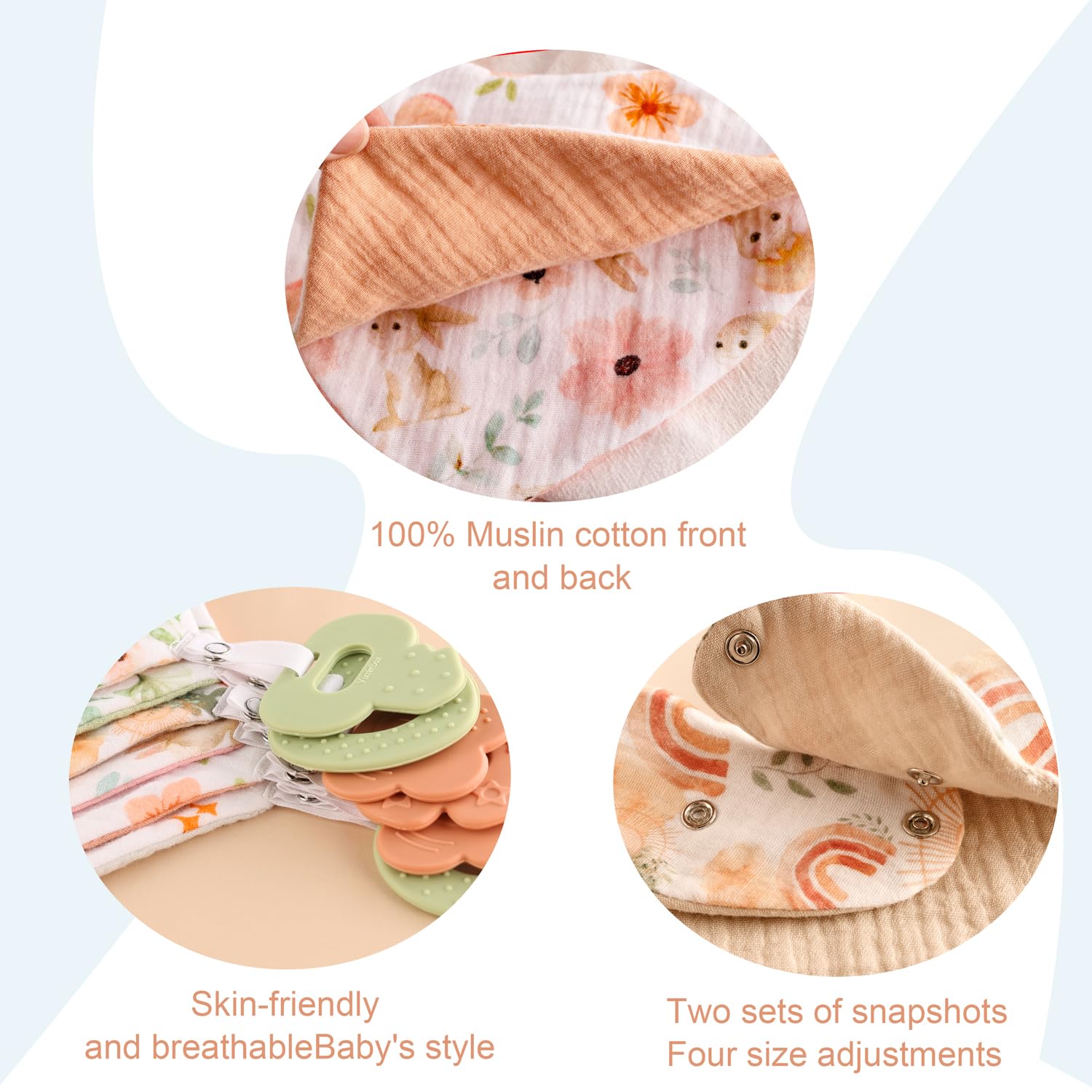 Vuminbox care-friendly bibs, machine washable and durable across daily use.