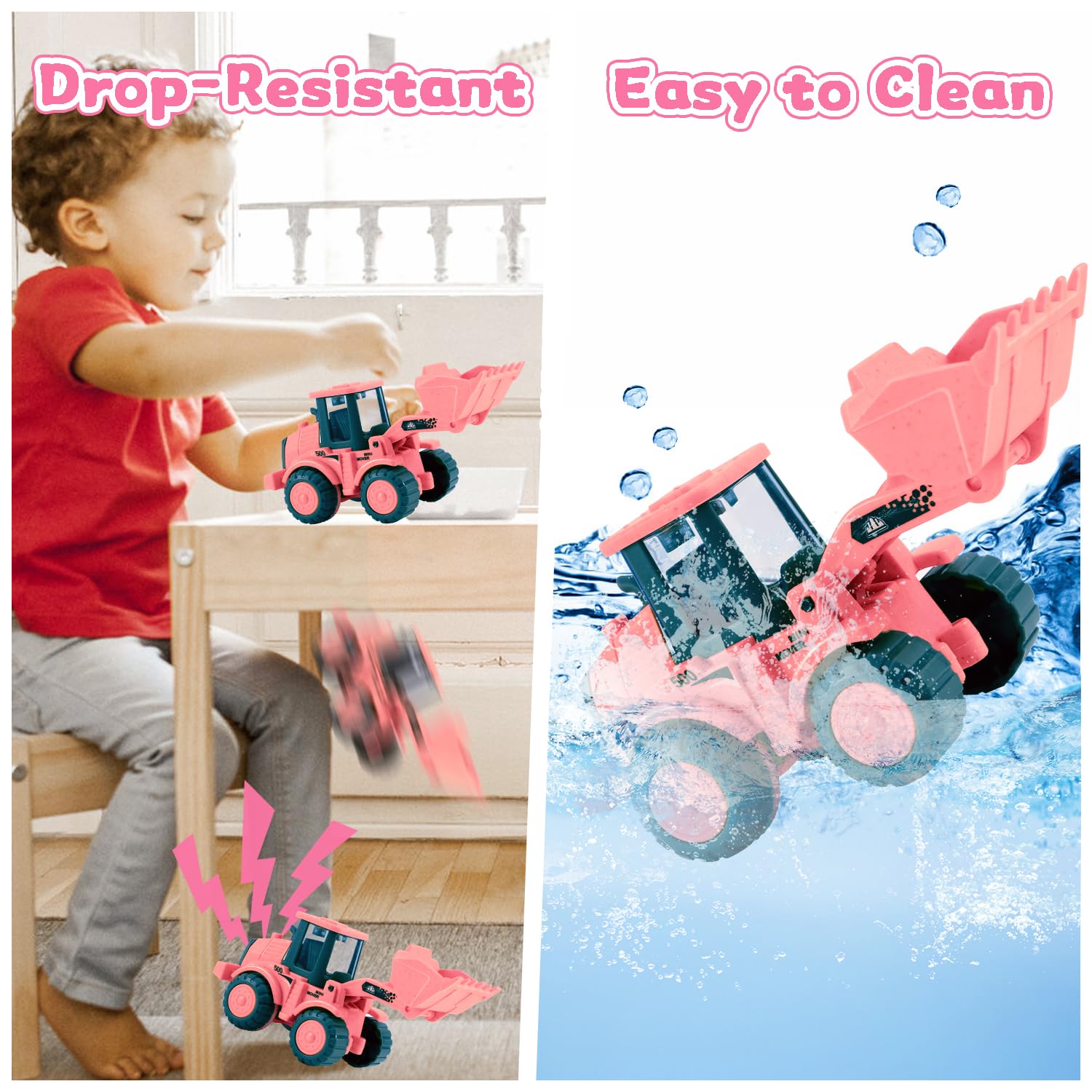 Vusum excavator toy supports imaginative play and dexterity development.