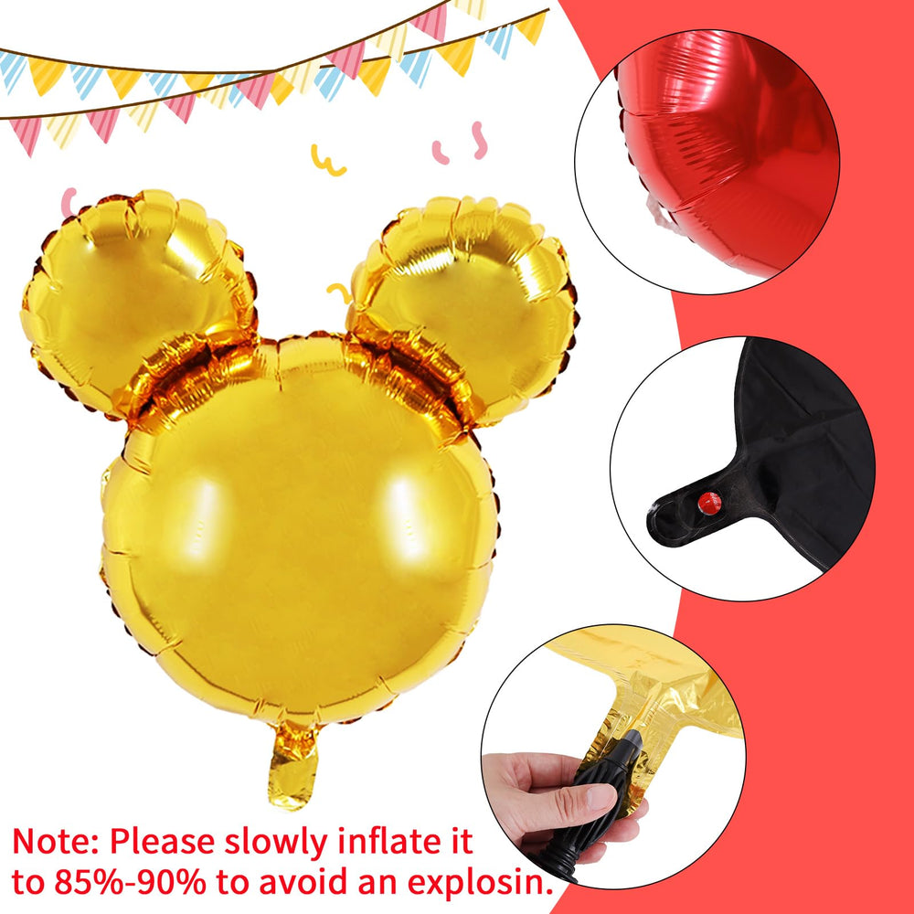 Vuzvuv 24in foil mouse balloon adds festive drama to birthdays and baby showers