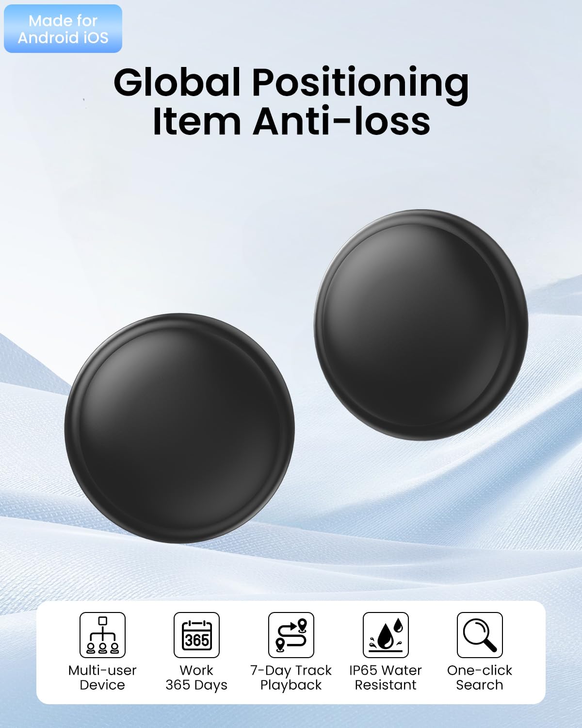 VVyL SeekTag app interface displaying real-time location on mobile.