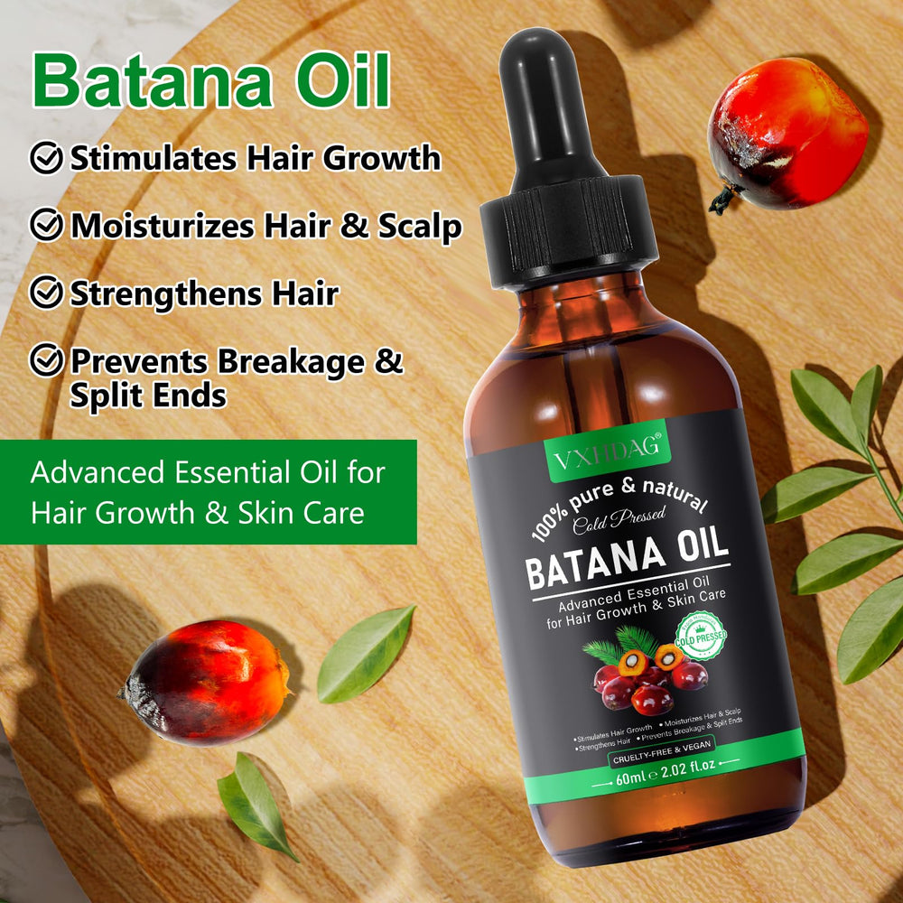 VXHDAG Batana Oil with carrier blend supports even distribution and reduced dryness.