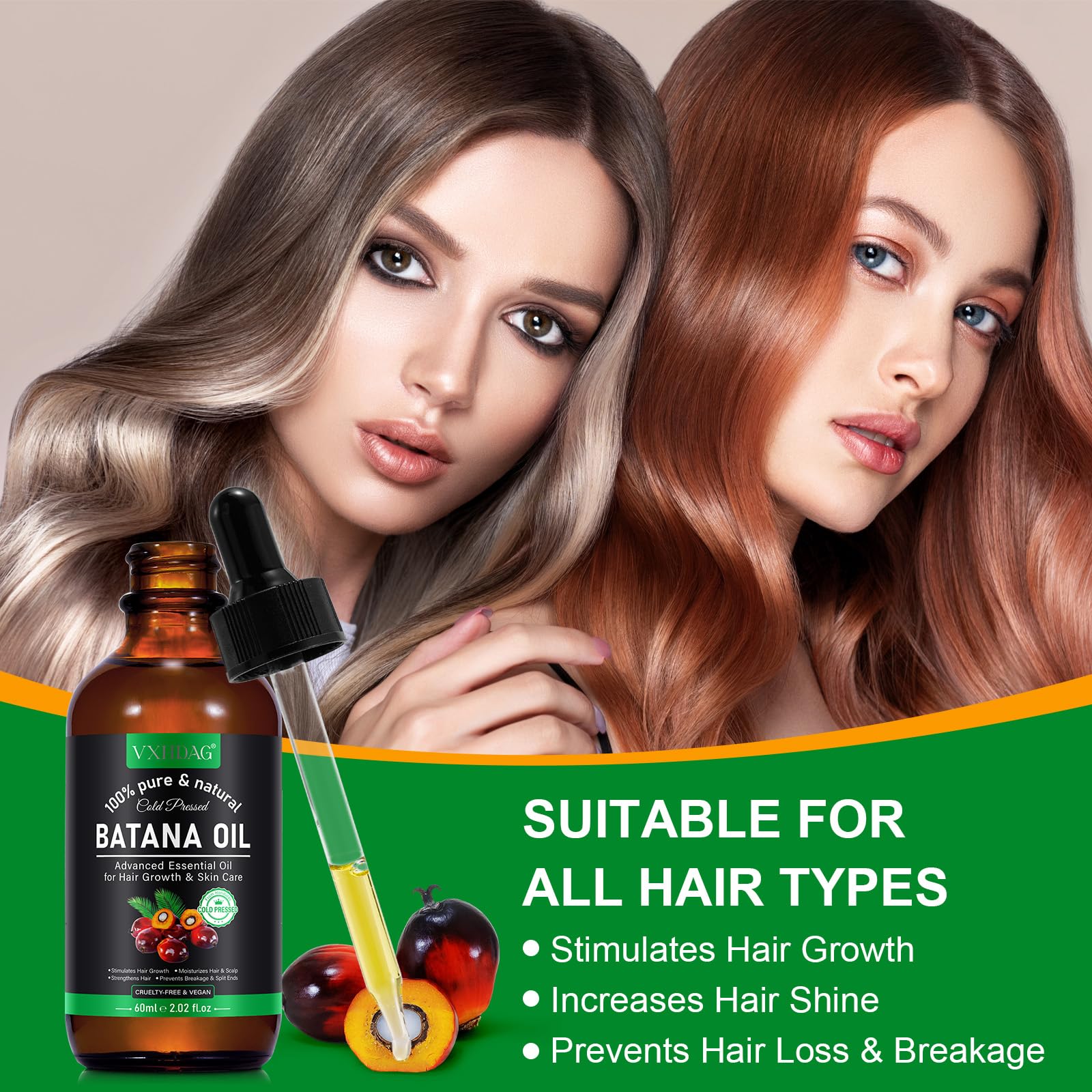 VXHDAG Batana Oil close-up reveals rich texture and nutrient presence.