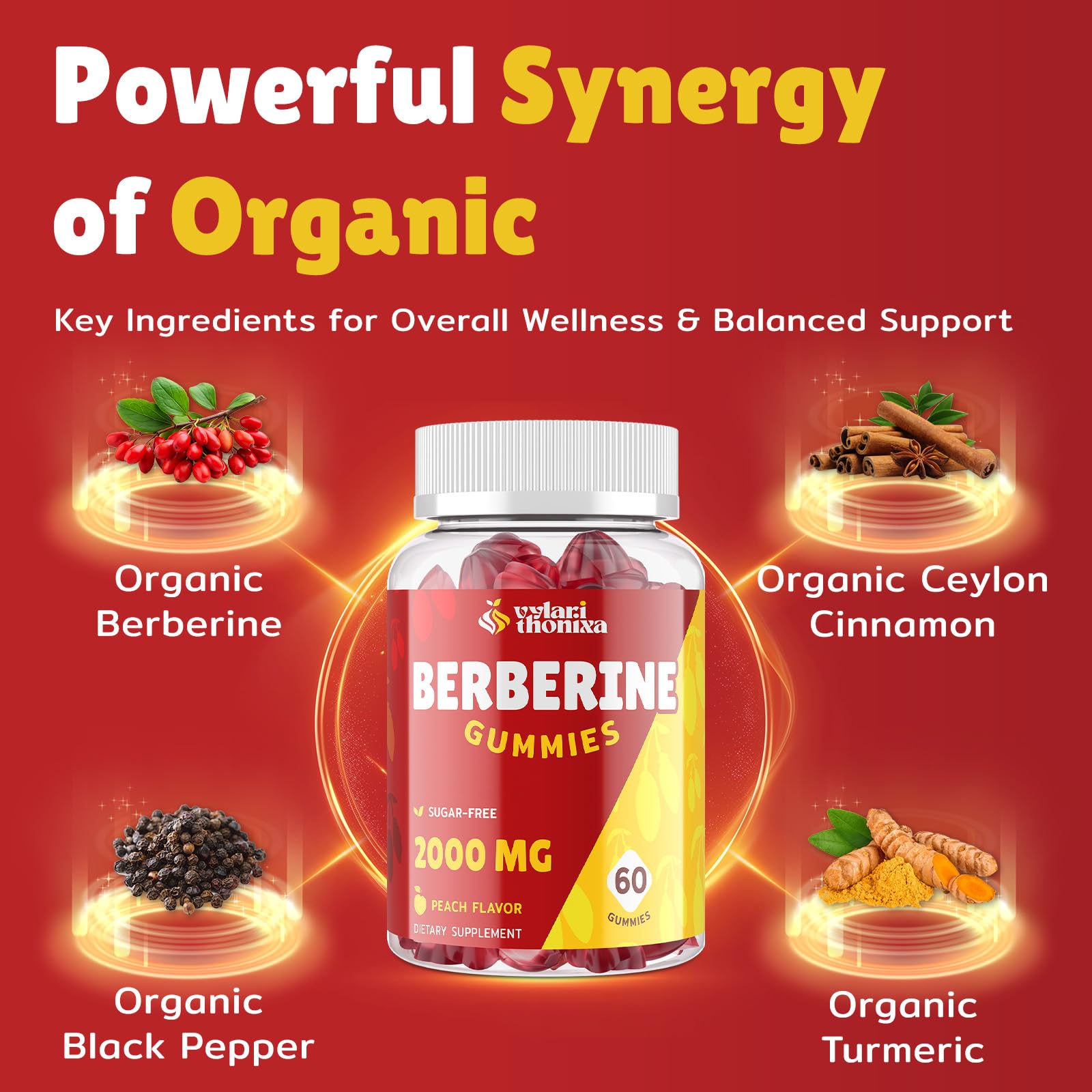 Vylarithonixa Berberine Gummies in morning routine visuals, travel-friendly