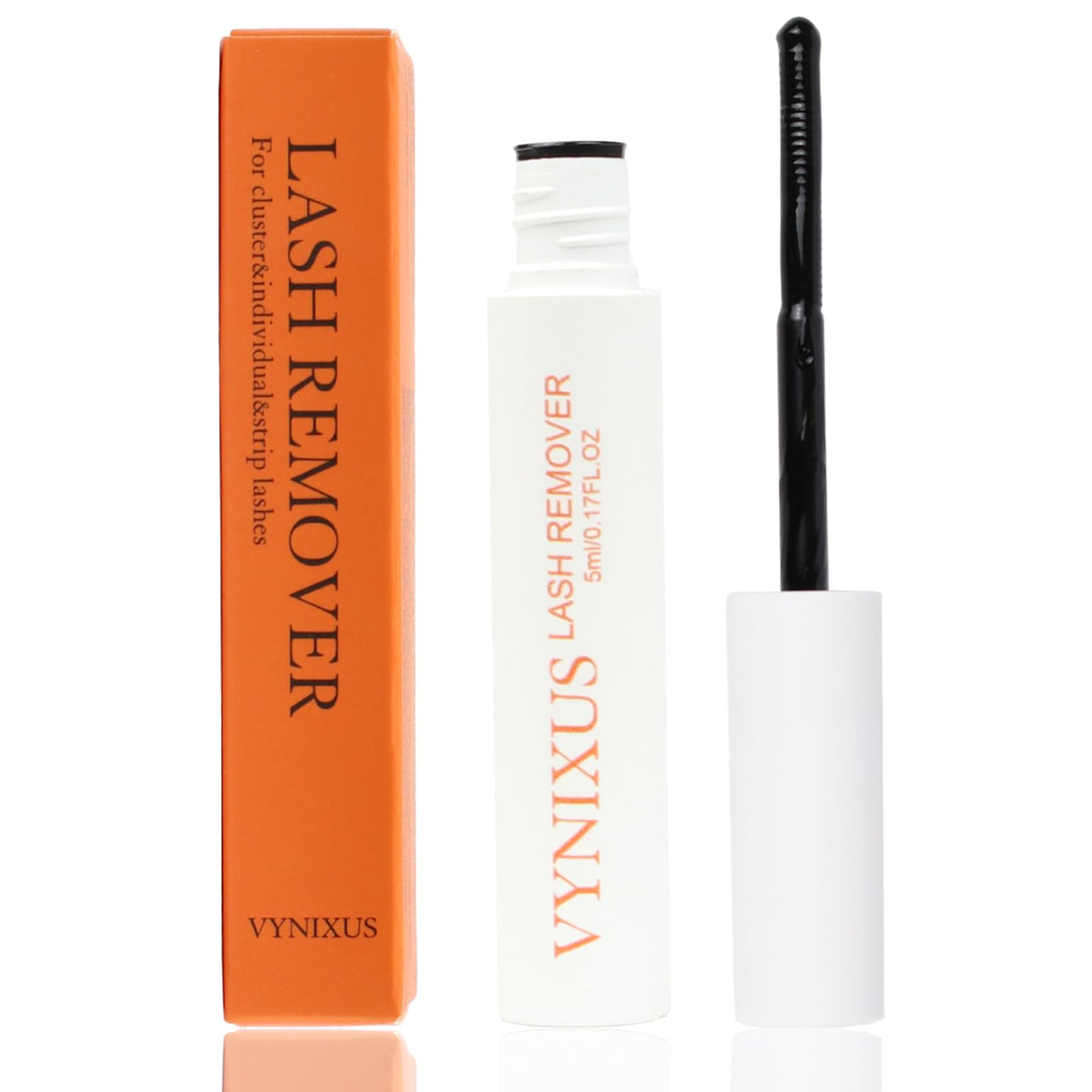 VYNIXUS lash remover bottle shows easy lash removal action