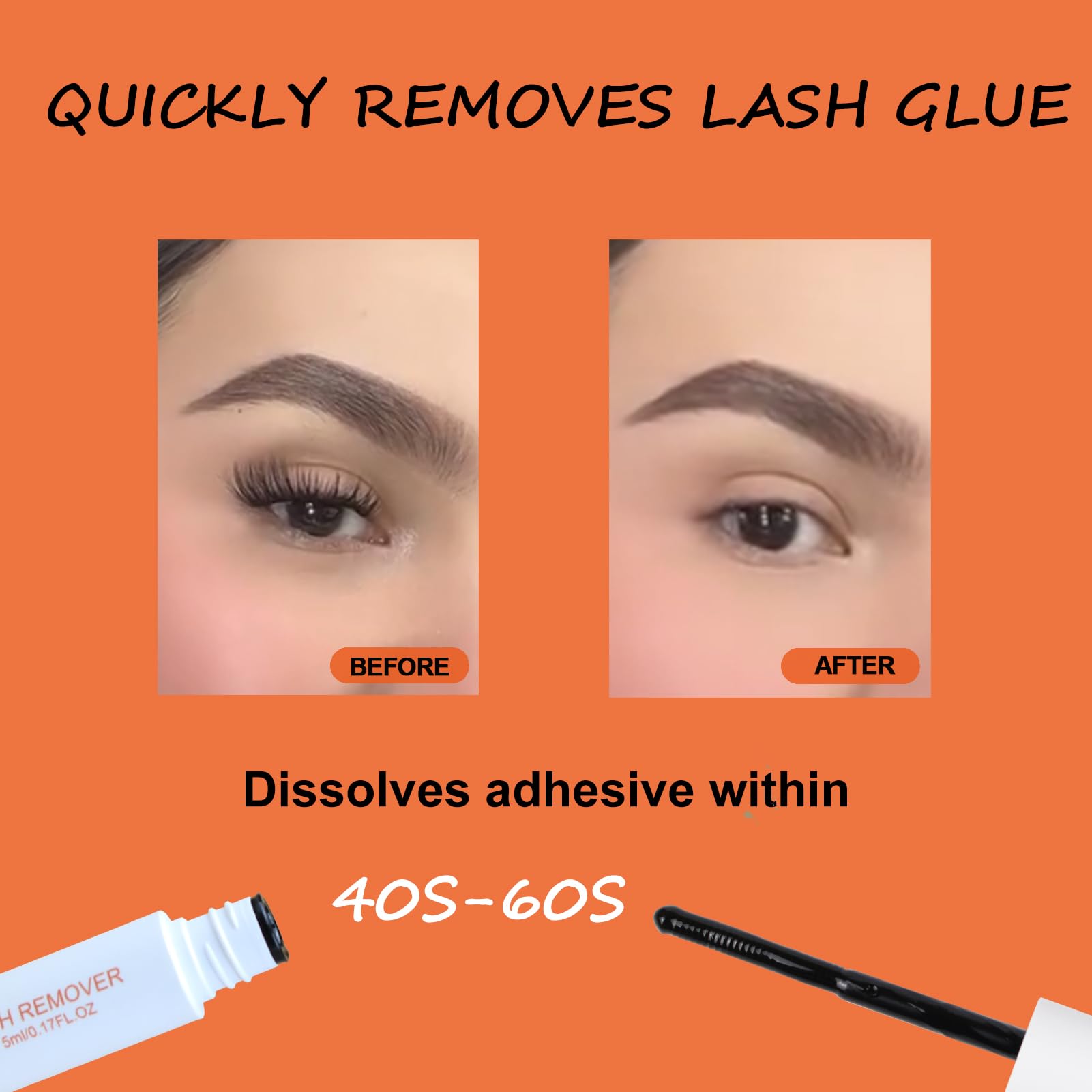 VYNIXUS lash remover skin-safe label close-up