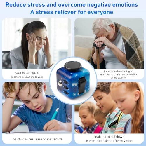 VYOTP fidget cube clicking switch promotes finger movement and desk concentration