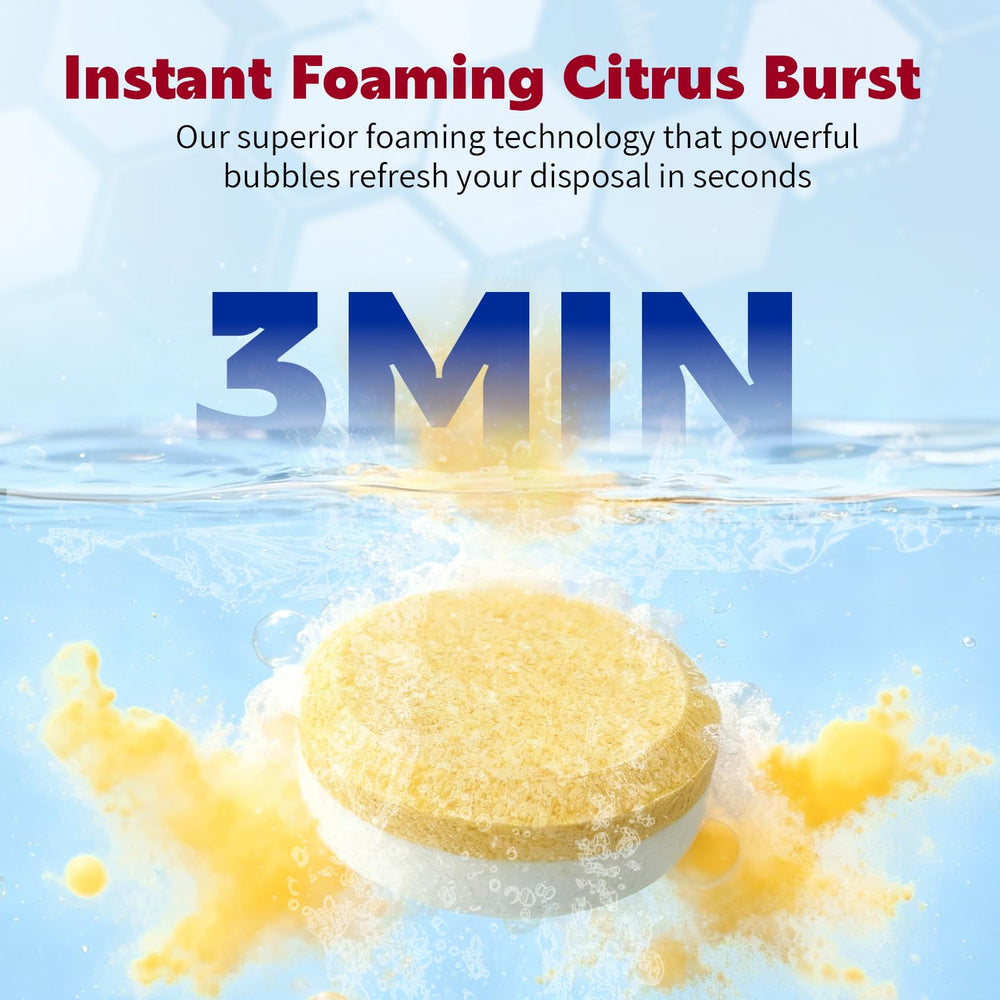 W&E Choice citrus deodorizer tablets provide lasting freshness for drains