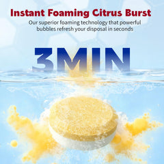 W&E Choice citrus deodorizer tablets provide lasting freshness for drains