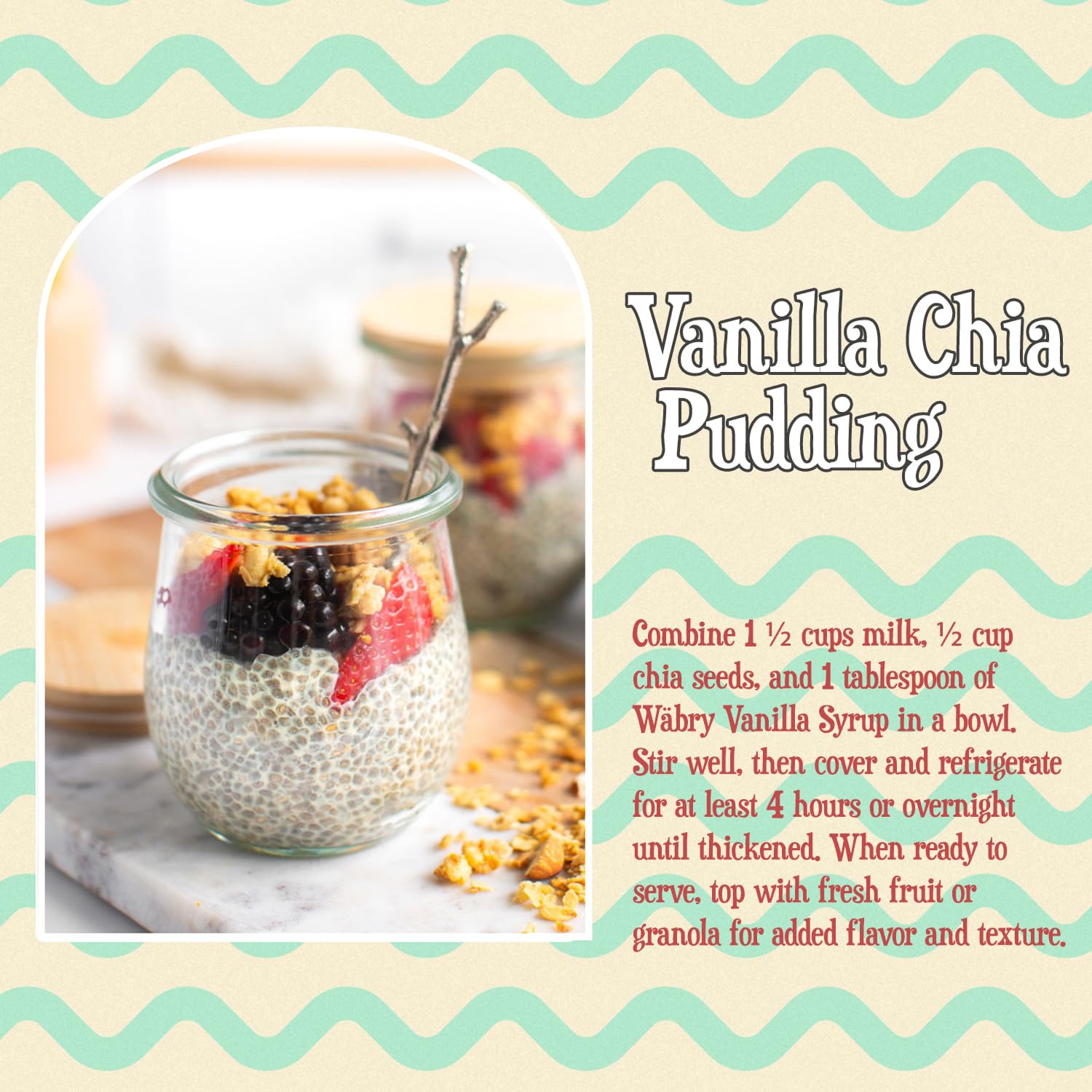 Wäbry vanilla syrup poured into coffee for a creamy, flavorful start