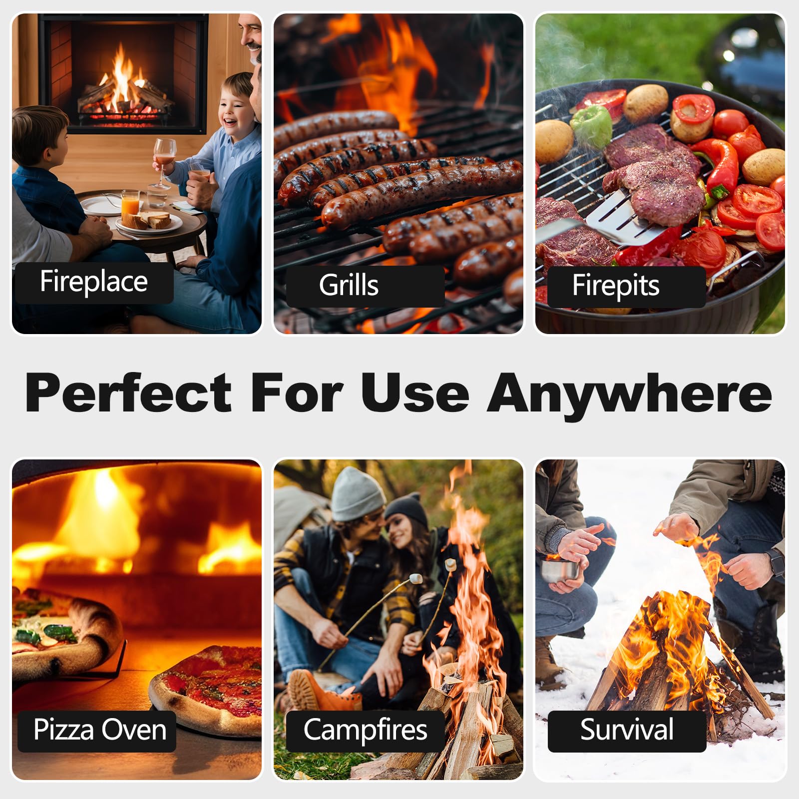 WABUPD fire starter offers a long burn for outdoor fires.