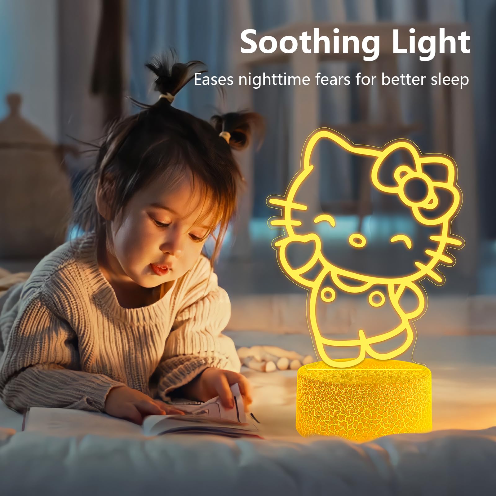 Wafinkeng Color-changing Night Light with 16 colors for mood lighting.