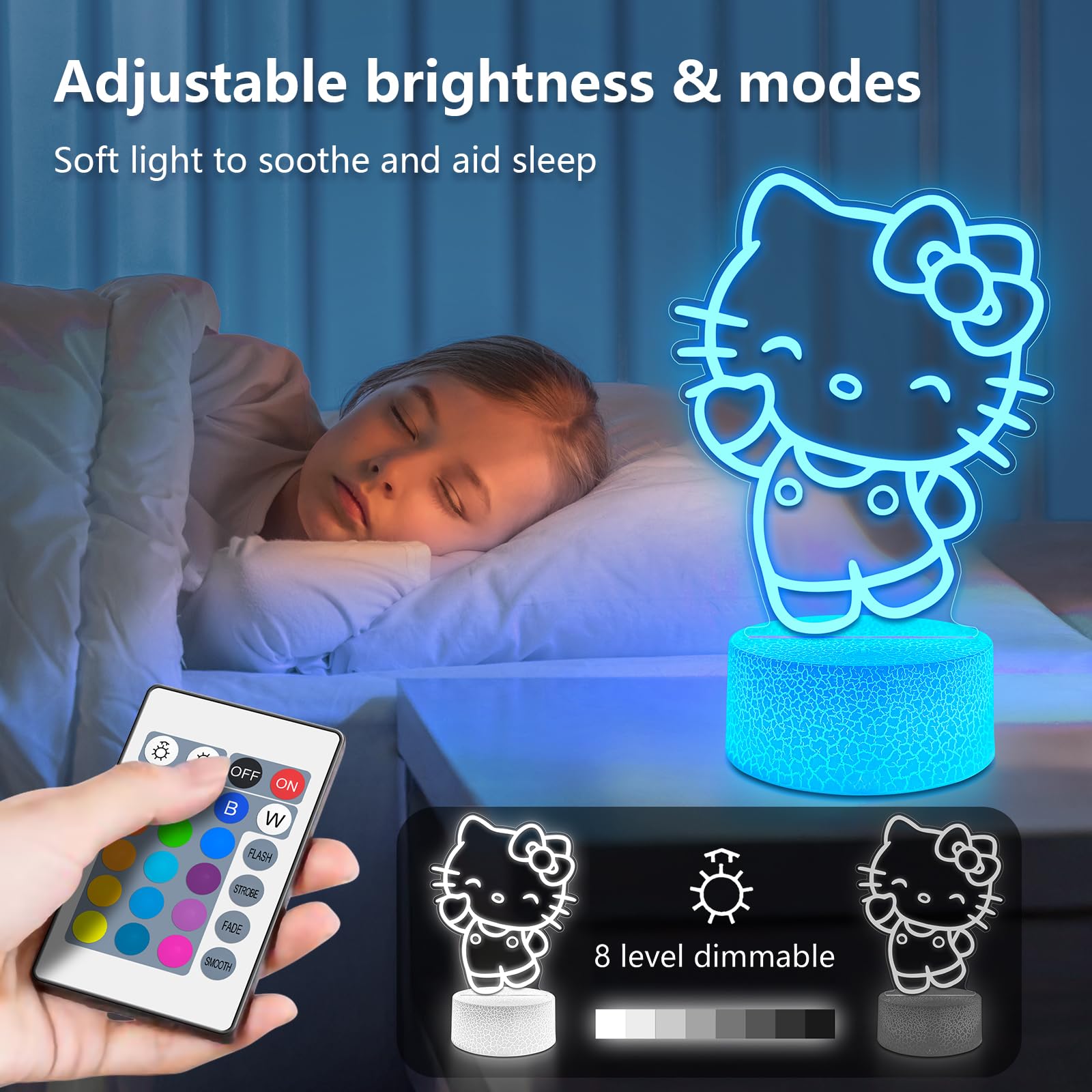 Wafinkeng Kids Room Decor Night Light adds a soft, comforting glow.