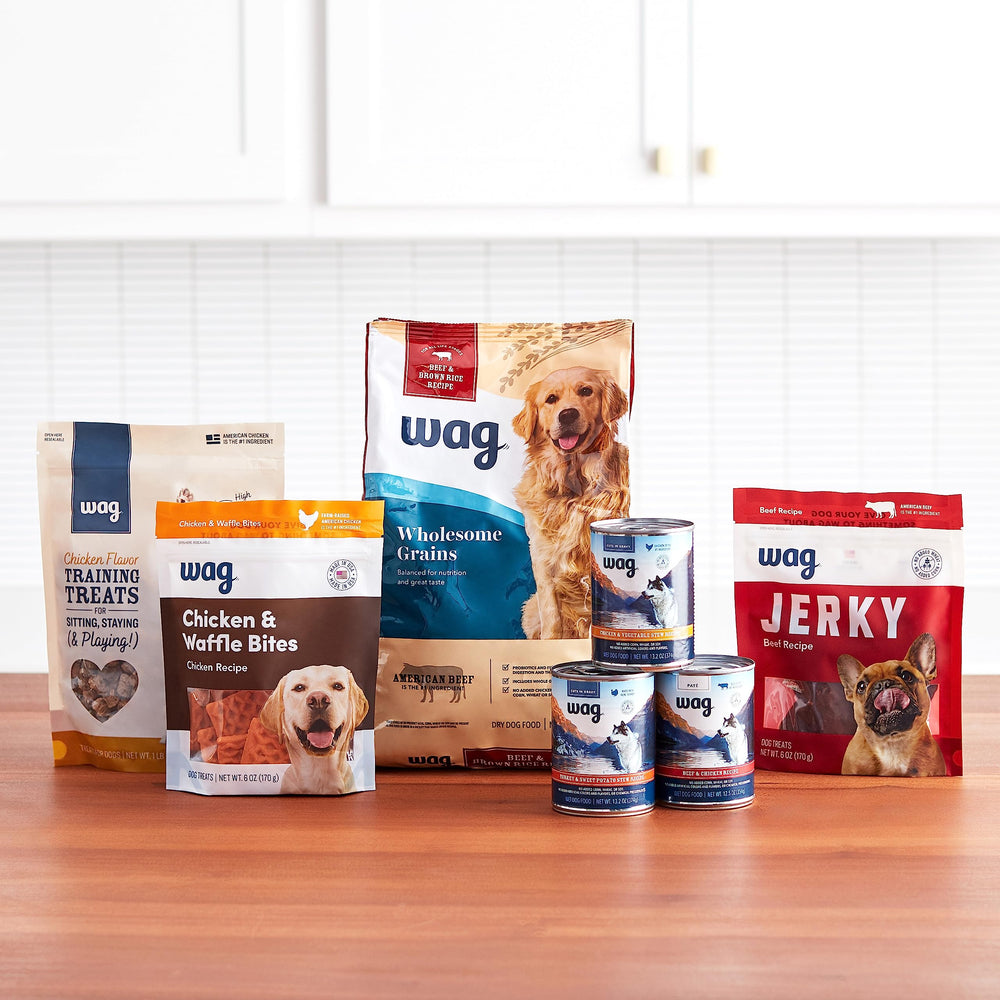 WAG Dry Dog Food comparison image suggests options for dog-friendly alternatives.