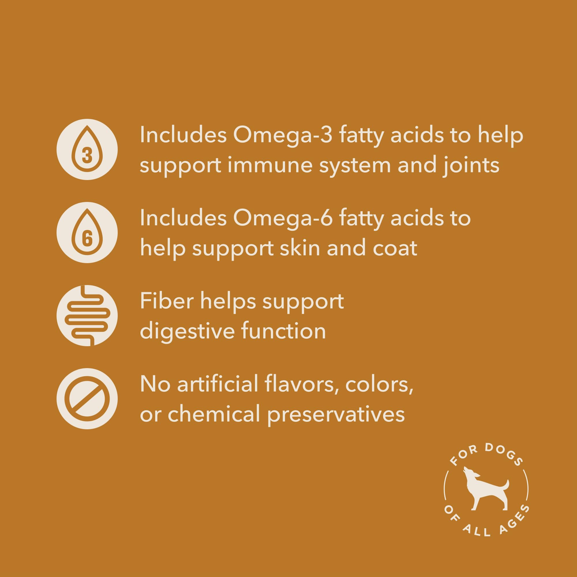 Wag Expedition omega-3 dog treats emphasizing immune and joint support.