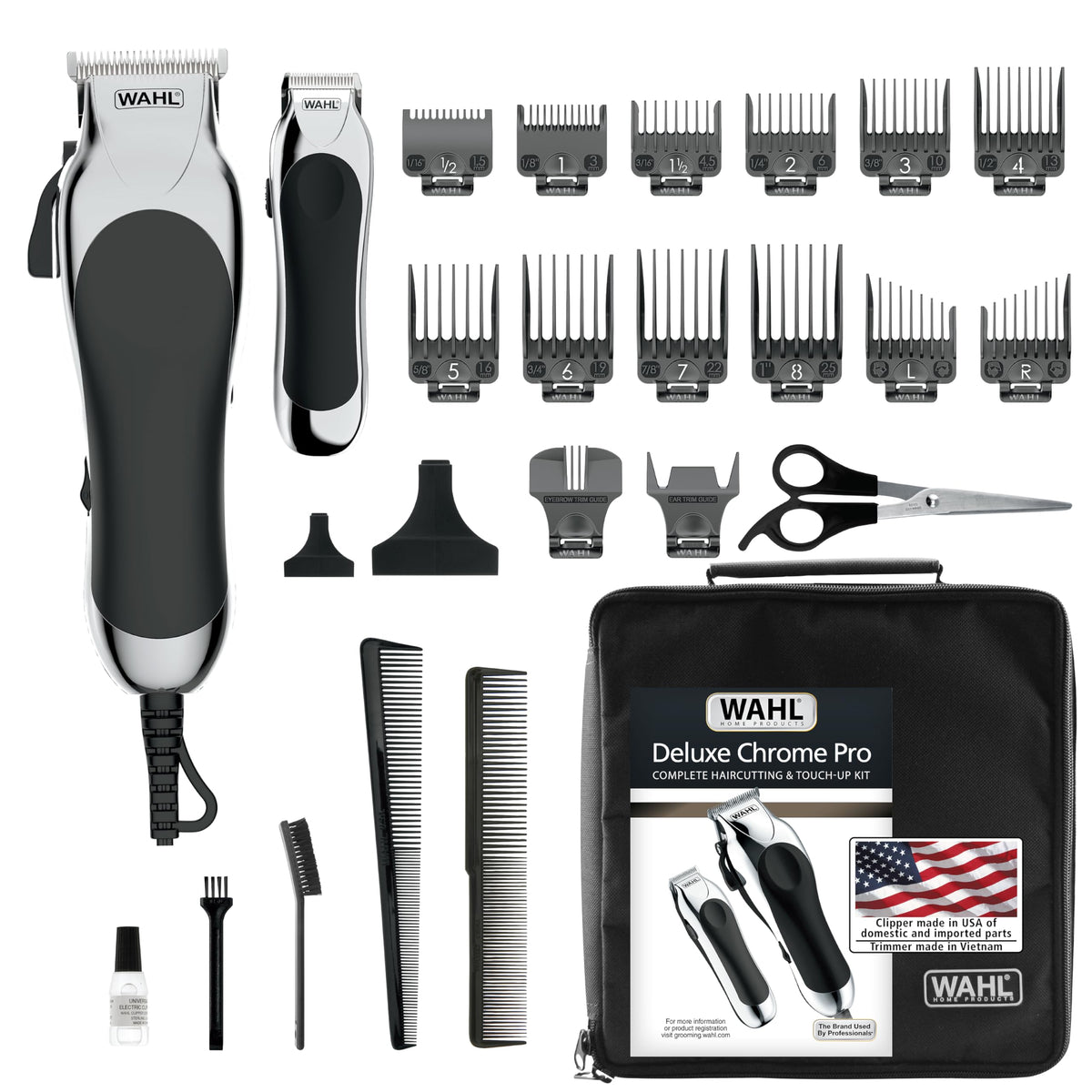 Wahl Chrome Pro clipper for precise at-home grooming and professional results