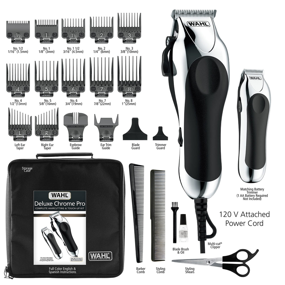 Wahl Chrome Pro soft storage case keeps accessories organized