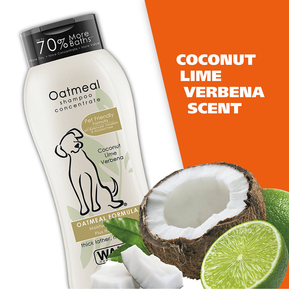 Made in USA label on Wahl dog shampoo signals professional-grade quality.
