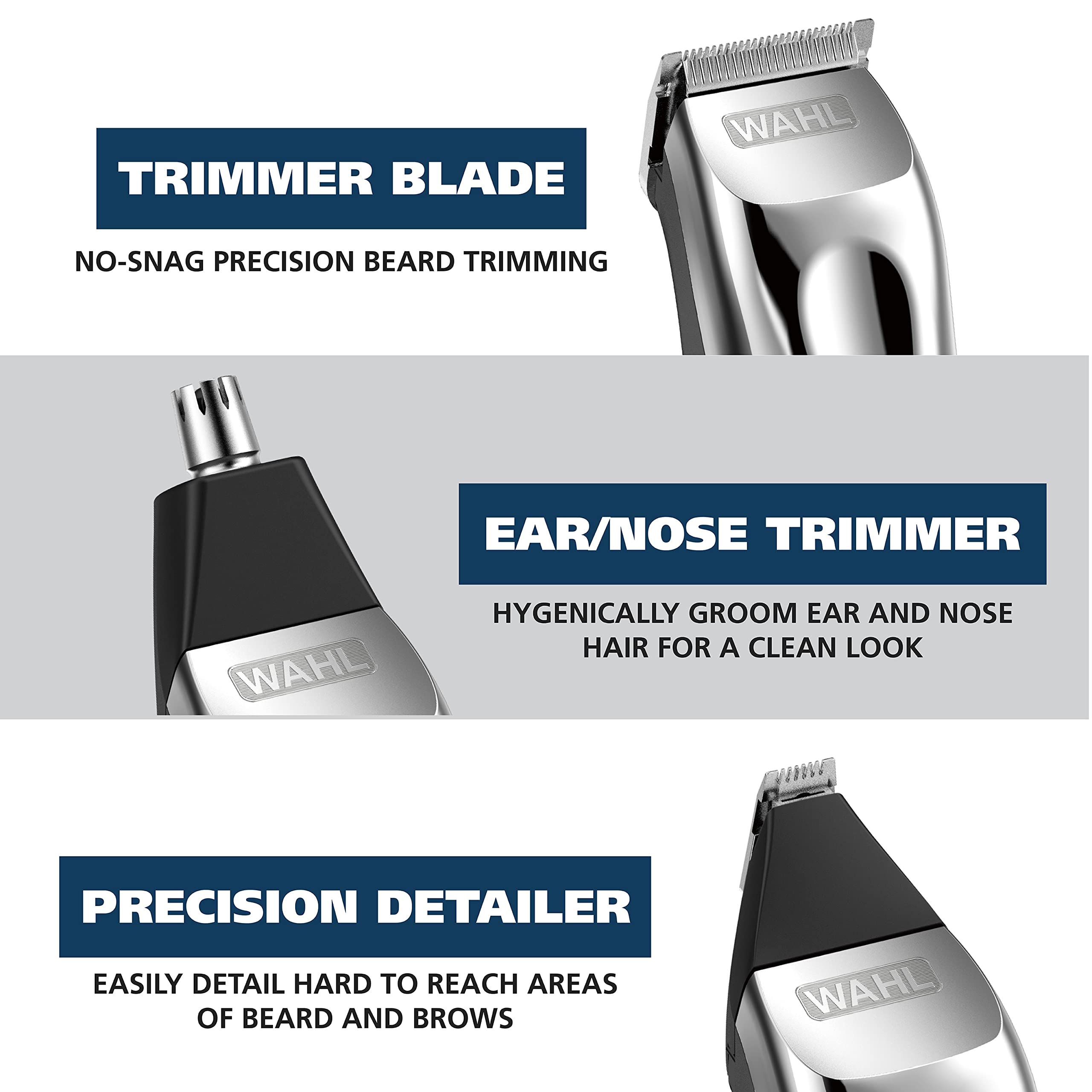 Wahl ear nose rotary head attachment for hygienic trimming of sensitive areas