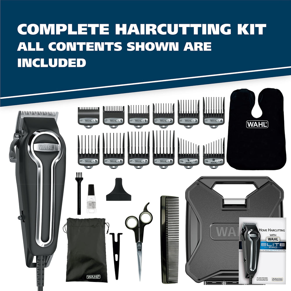 Wahl Elite Pro storage case keeps tools organized.