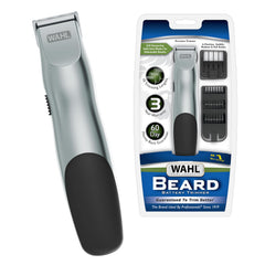 Wahl Groomsman battery trimmer front view for precise beard shaping.