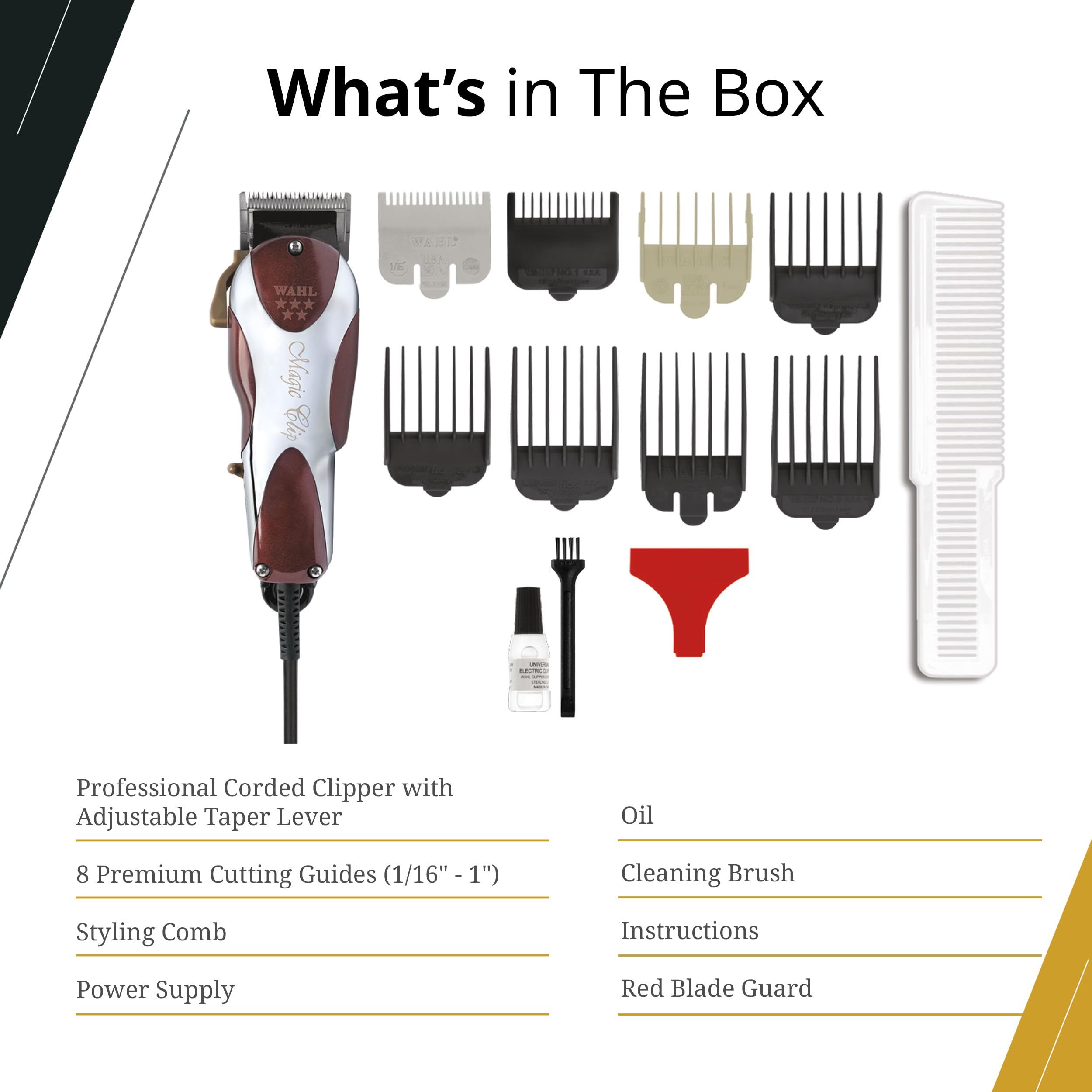 Wahl Magic Clip eight guards for versatile lengths