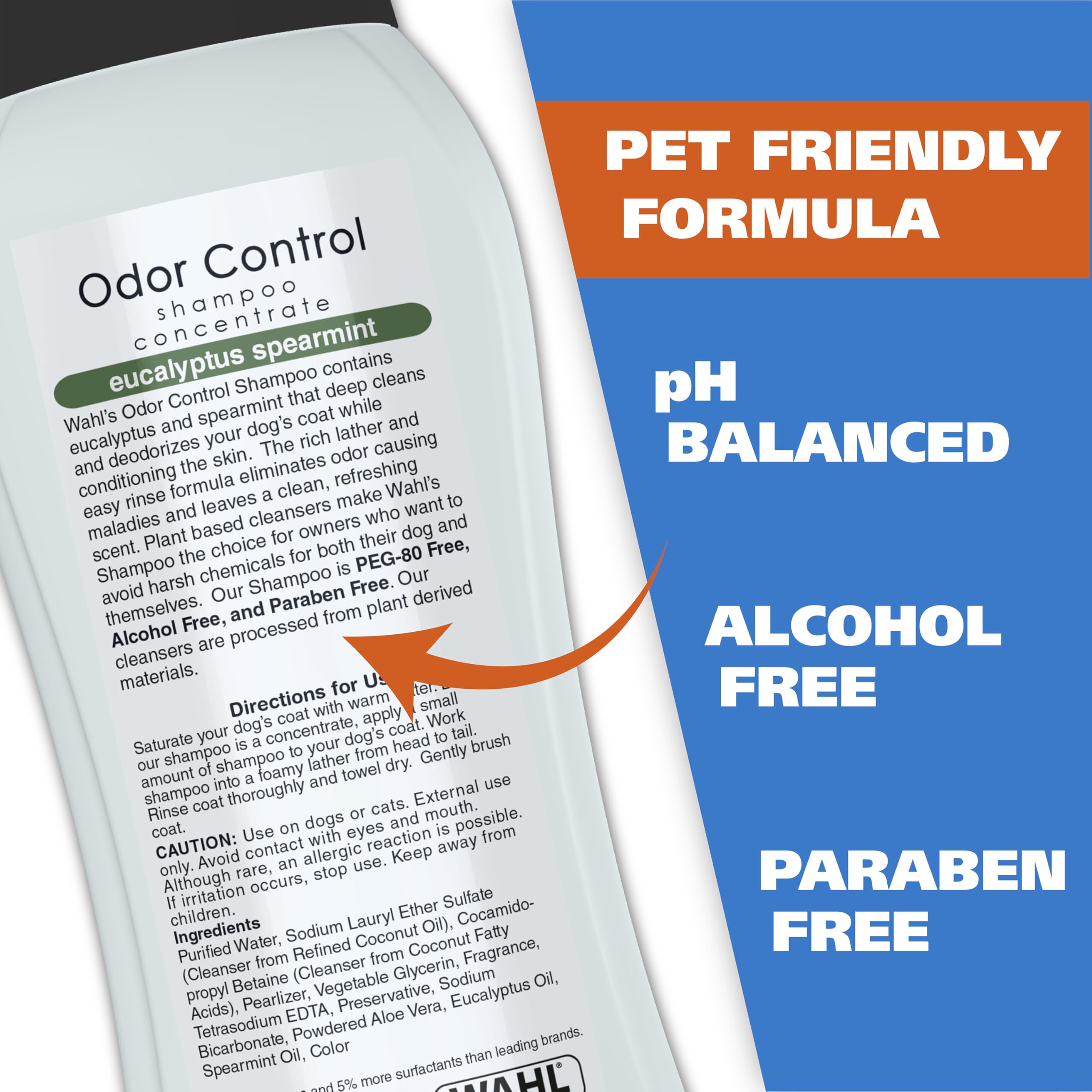 Wahl Odor Control Shampoo lather close-up highlights rich foam for dirty fur.
